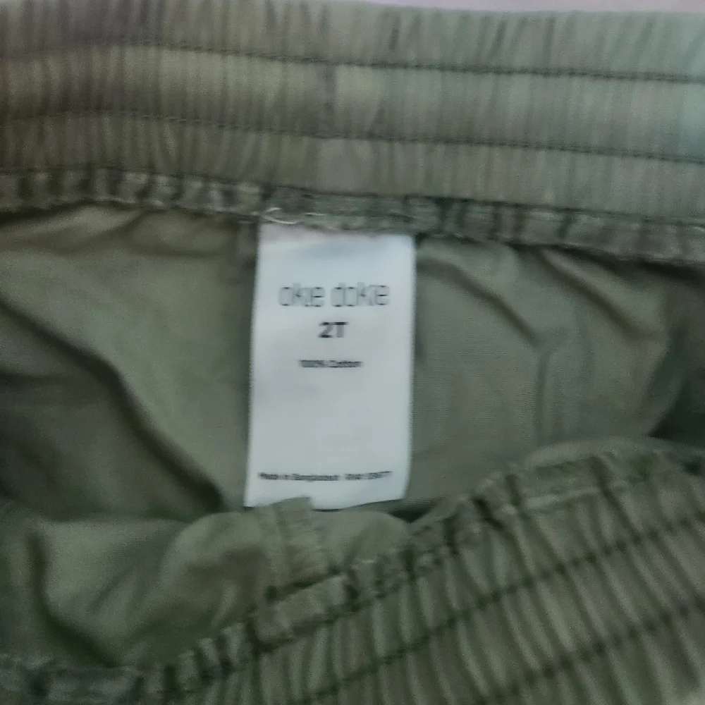 Okie dokie light green shorts size 2T stretch waist